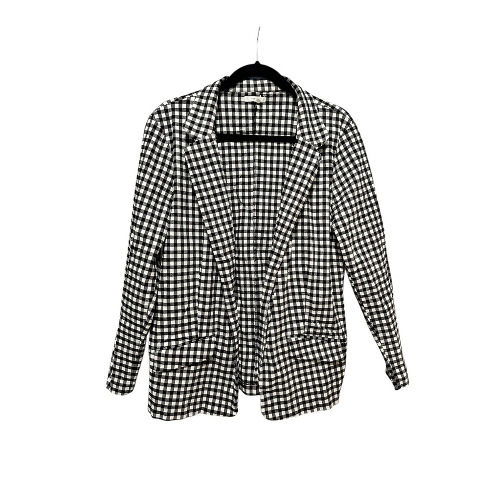 Maurices Black and White Plaid Blazer XL